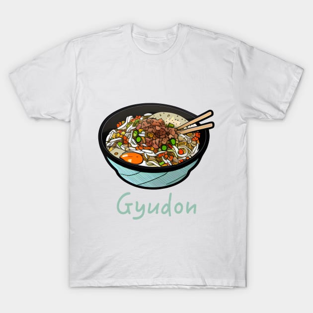 Gyudon (Japanese beef rick bowl) T-Shirt by Nosametee